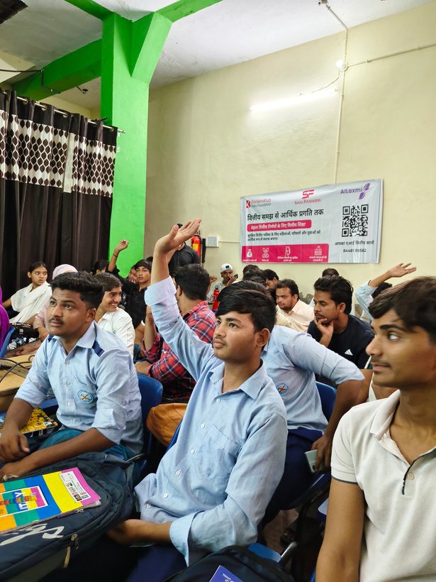 Young people at a BKIF financial education programme in Nuh