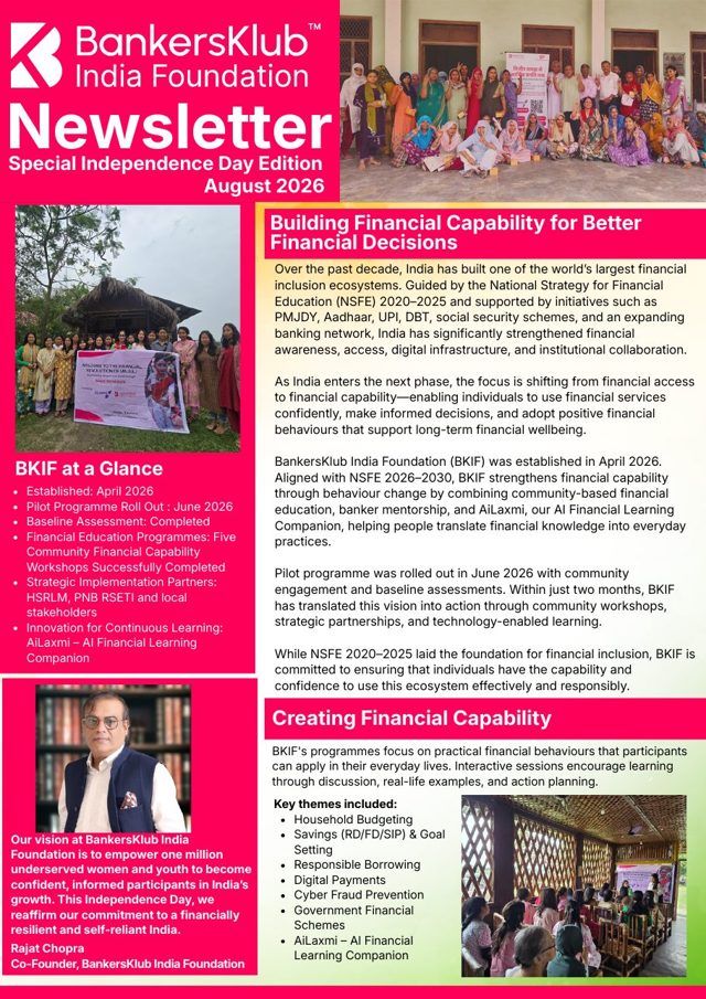 Cover of the BKIF newsletter, Special Independence Day Edition, August 2026